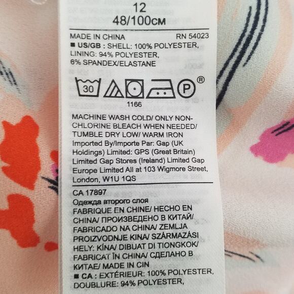 Banana Republic Womens Sz 4 Pintuck Pink Floral Spaghetti Strap Cross Midi Dress - Picture 8 of 8